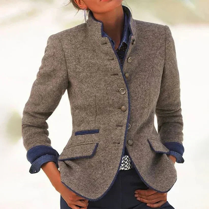 Stylish women's plain vest, offering comfortable layering. Versatile outerwear for a chic, casual, or elegant look.