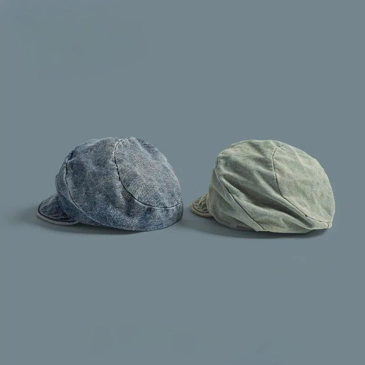 Trendy women's blue beret, a chic retro-inspired gift for her. Adds a stylish touch to any outfit.