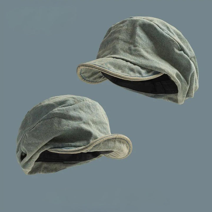 Classic women's blue beret. A versatile, chic retro fashion accessory to elevate casual outfits.