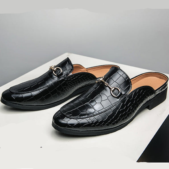 Comfortable brown slip-on mules; chic women's footwear for effortless and versatile style.