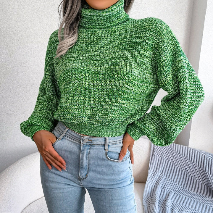 Versatile women's turtleneck sweater, ideal for office wear or a casual top. Chic long sleeve knit.