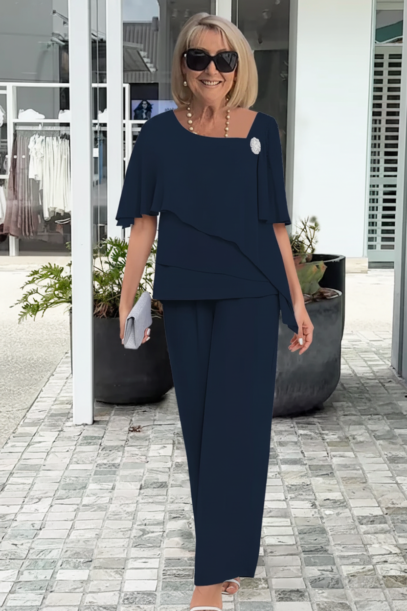Stylish women's matching outfit, a versatile two-piece set for casual elegance & summer comfort.