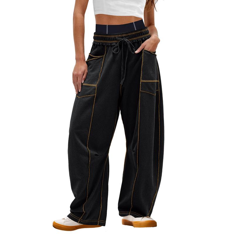 Chic women's utility barrel leg pants for stylish casual wear & modern street fashion.