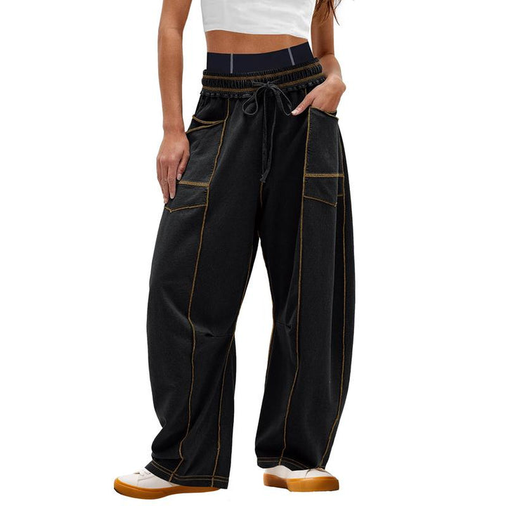 Chic women's utility barrel leg pants for stylish casual wear & modern street fashion.