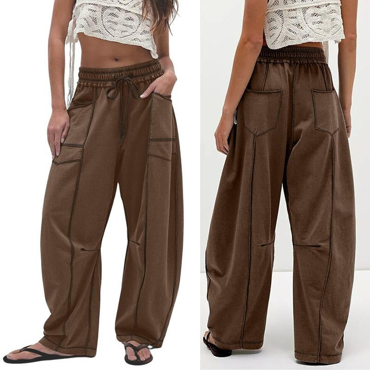 Durable women's barrel pants, offering a chic utility style & comfortable, flattering fit.