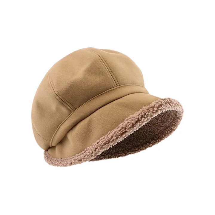 Chic women's velvet octagonal beret hat, perfect fall/winter fashion accessory. Warm, vintage style ladies' hat.