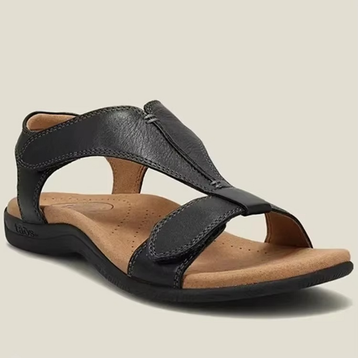 Comfortable women's wedge sandals with adjustable fit & arch support, ideal for summer.