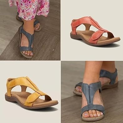 Chic ladies wedge sandals, perfect summer shoes with comfortable arch support & stylish design.
