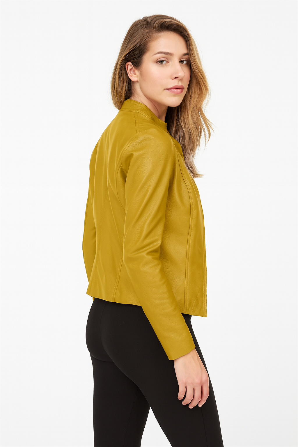 Versatile women's zip-up jacket, designed for comfortable everyday wear & trendy evening fashion.