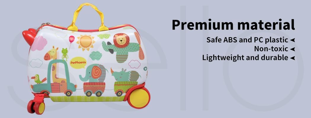 Children's 2-in-1 ride-on scooter luggage with an eye-catching octopus pattern and 360° spinner wheels.