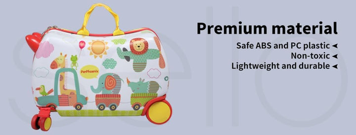 Children's 2-in-1 ride-on scooter luggage with an eye-catching octopus pattern and 360° spinner wheels.