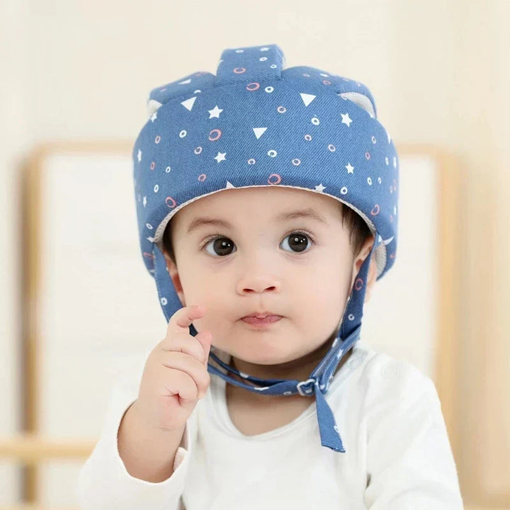 Child's protective headgear helmet for baby safety. Soft, adjustable infant head protection for crawling & walking.