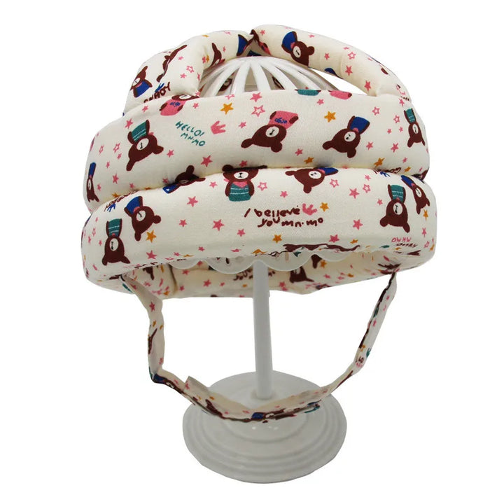 Adjustable child safety helmet, soft gear for infants & toddlers. Ideal for early walking stages.