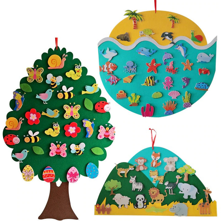 Children's Animal Adventure DIY Felt Board Set for creative screen-free play and learning.