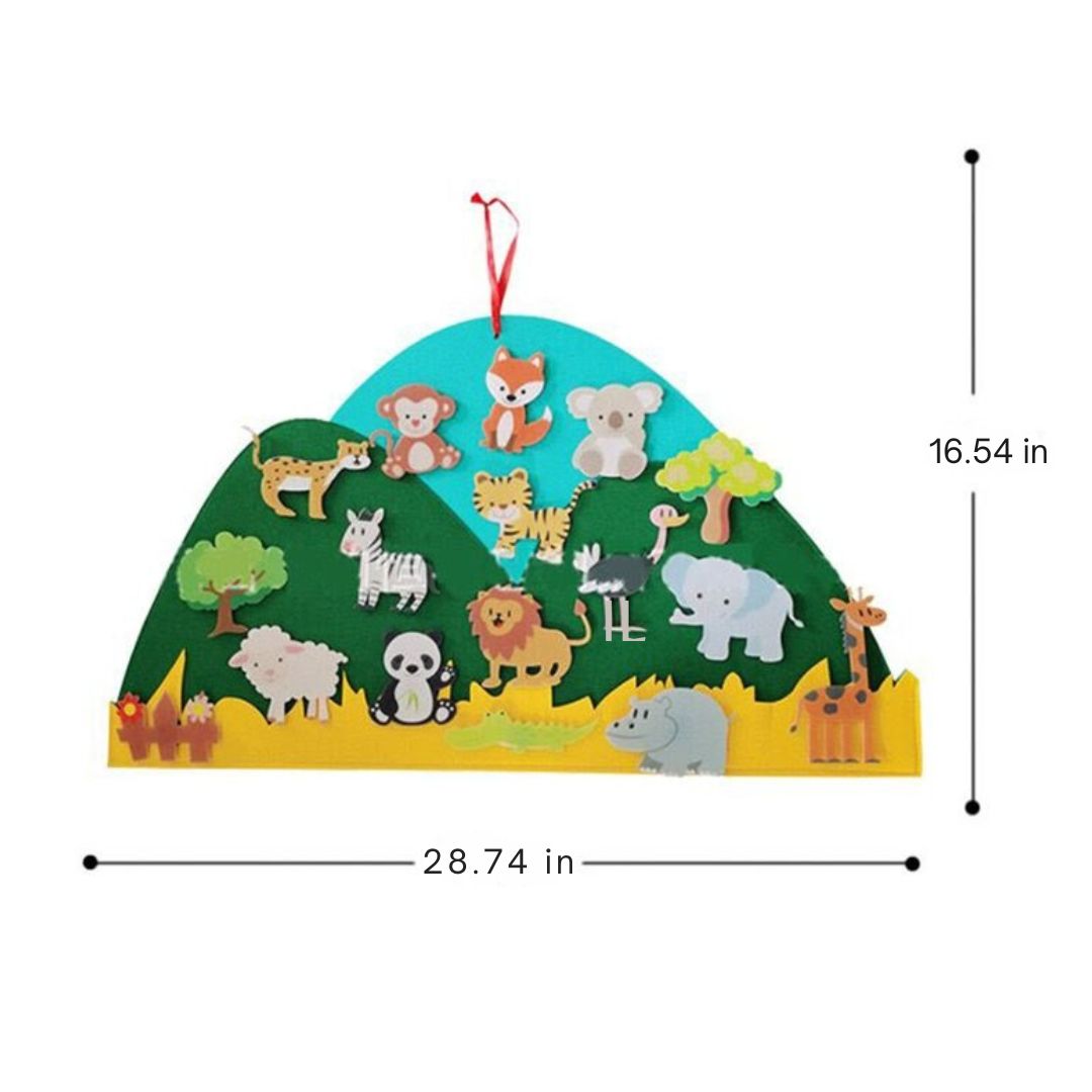 Screen-free educational fun with a Children's Animal Adventure DIY Felt Board for pretend play.