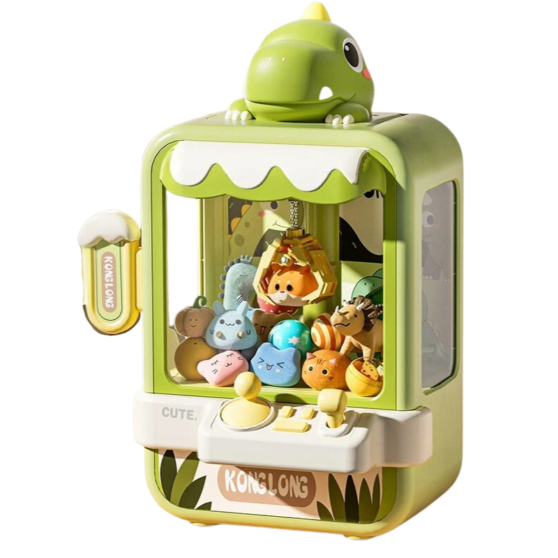 Colorful children's claw machine gift. Educational toy that develops hand-eye coordination & skill.
