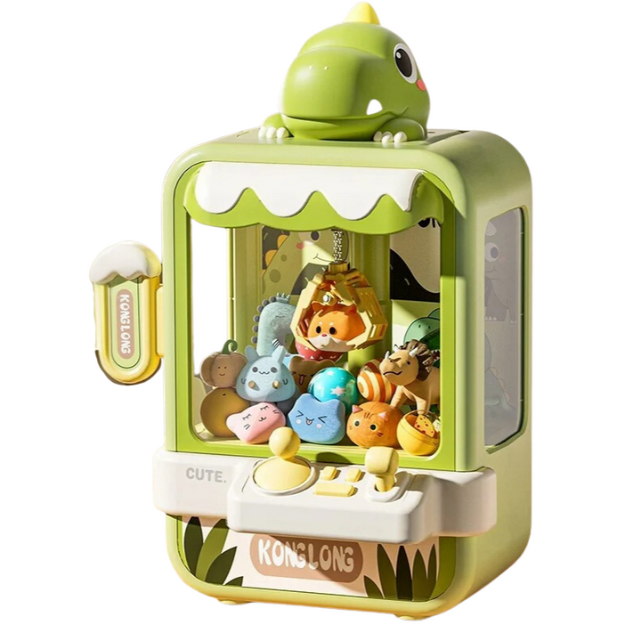 Colorful children's claw machine gift. Educational toy that develops hand-eye coordination & skill.