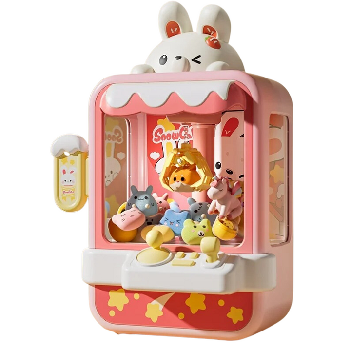 Mini arcade claw machine for kids. Enjoy the thrill of grabbing prizes with this fun skill game toy.