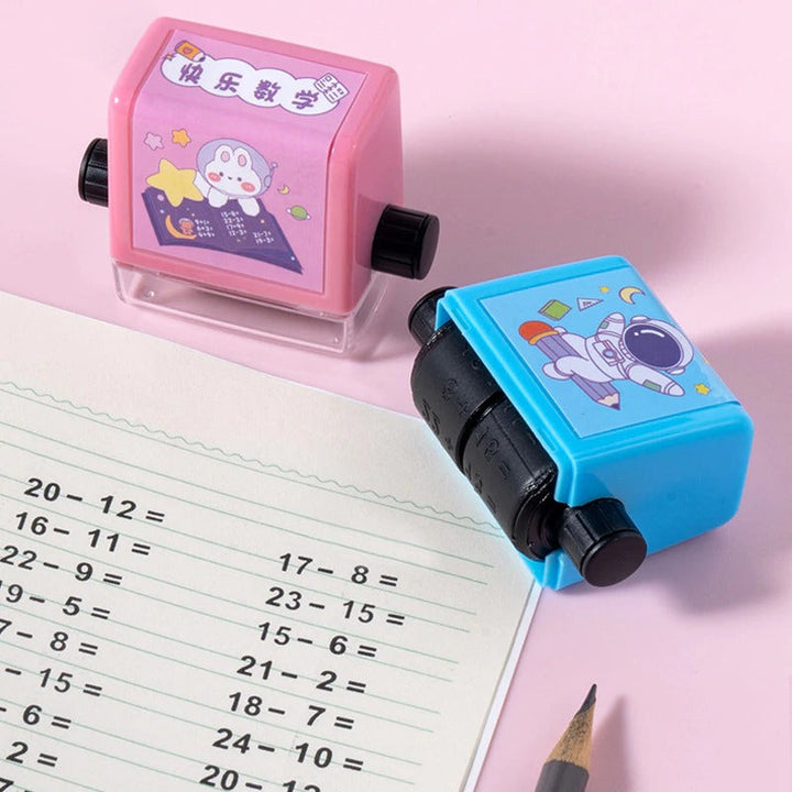 Children's Educational Math Stamp Set, SumStamp, for fun arithmetic practice & learning activities.