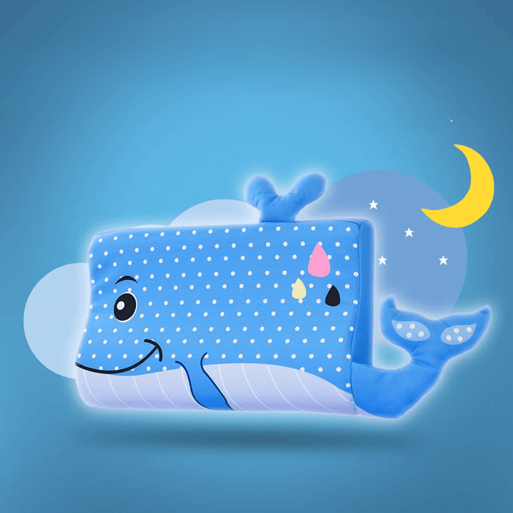 Breathable memory foam children's pillow, providing ergonomic neck support for toddlers' sleep.