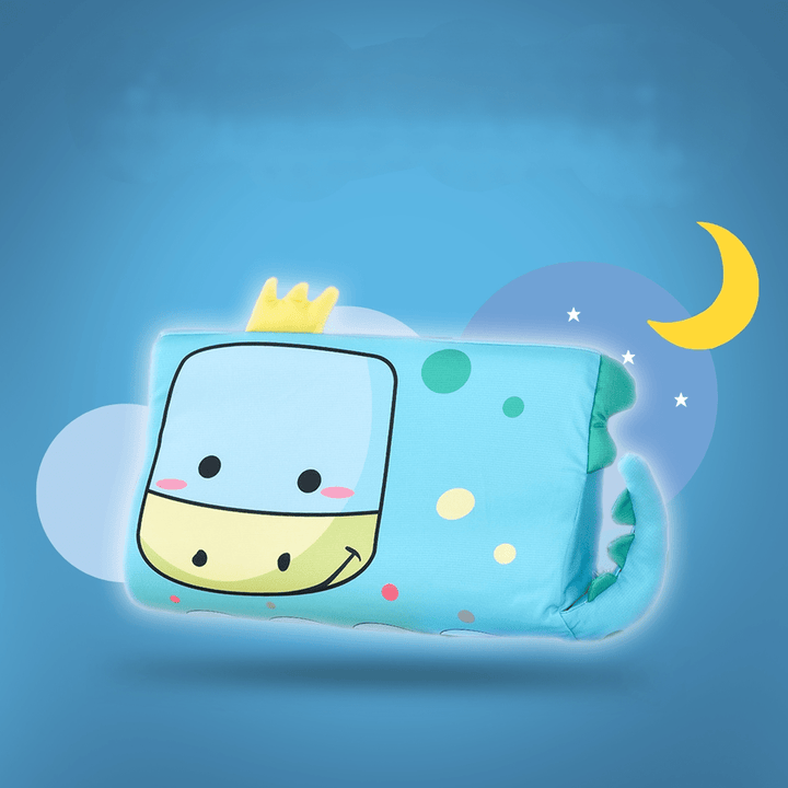 Healthy sleep with ergonomic memory foam children's pillow, offering superior neck support for kids.