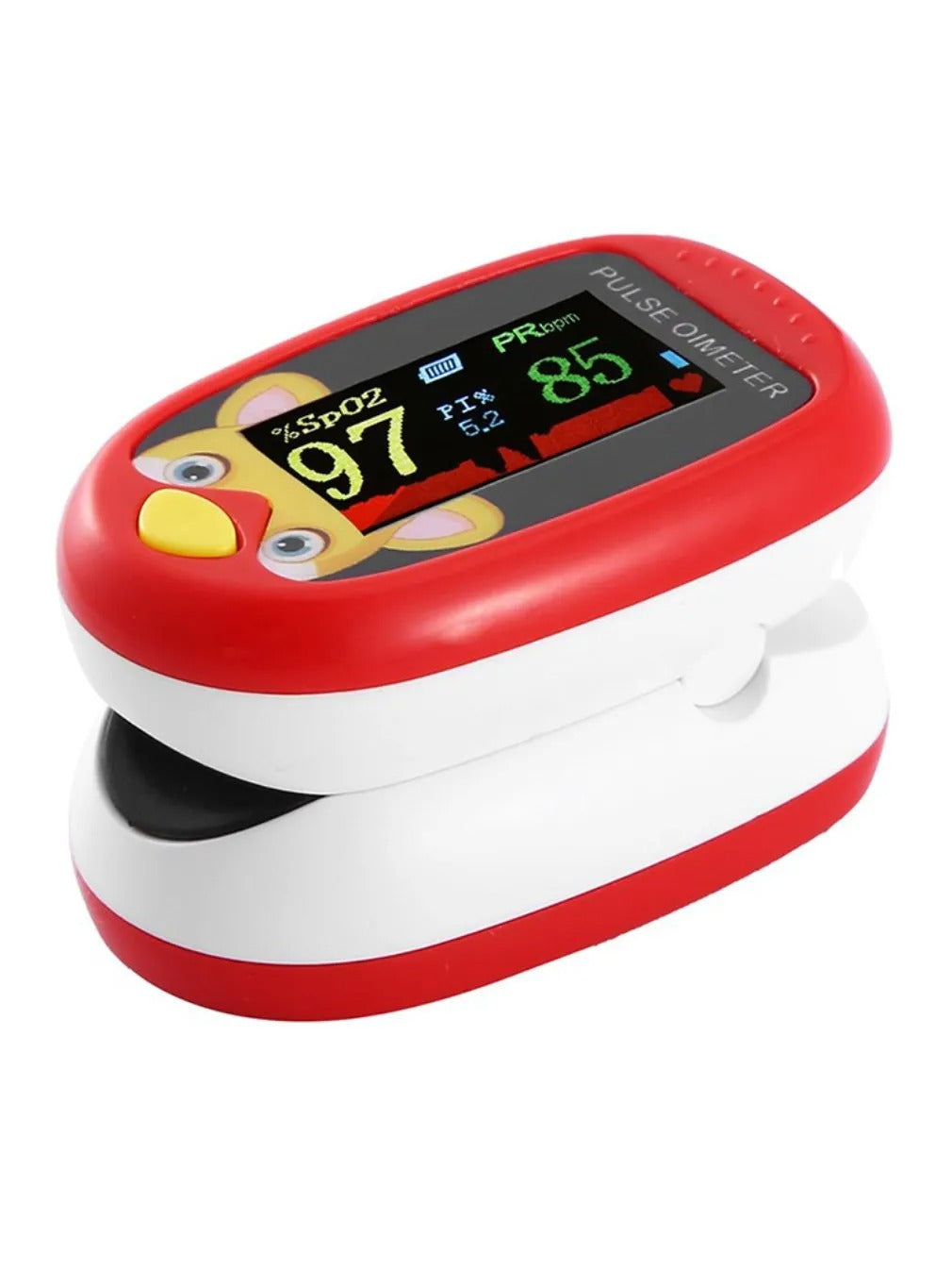 Digital display children's finger oximeter. Fast & reliable SpO2 and pulse rate monitoring for kids.