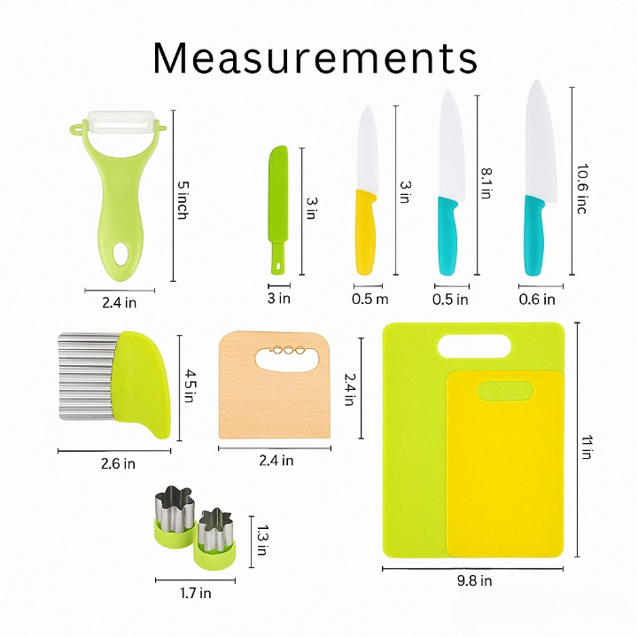 Kids' interactive culinary kit for family cooking, promoting healthy eating habits & practical kitchen skills.
