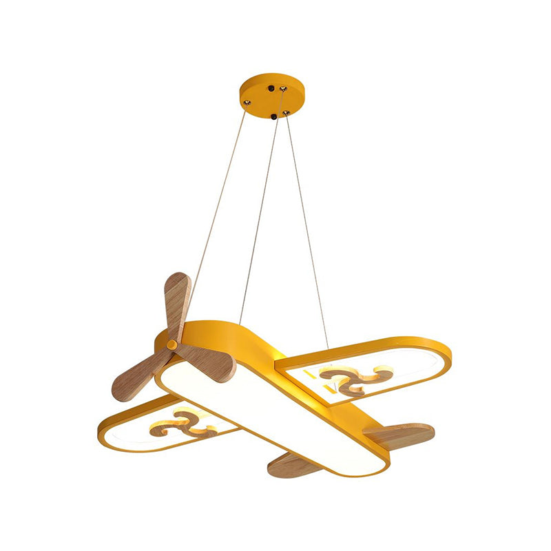 Whimsical LED airplane light, perfect imaginative pendant lamp for kids' bedroom and nursery decor.