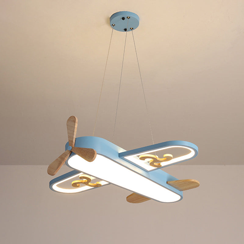 Decorative LED airplane pendant light, SkyFlyer lamp for engaging kids' room and nursery lighting.