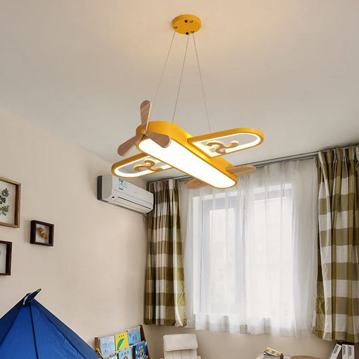 SkyFlyer imagination LED airplane lamp, a creative pendant light for children's bedroom decor.