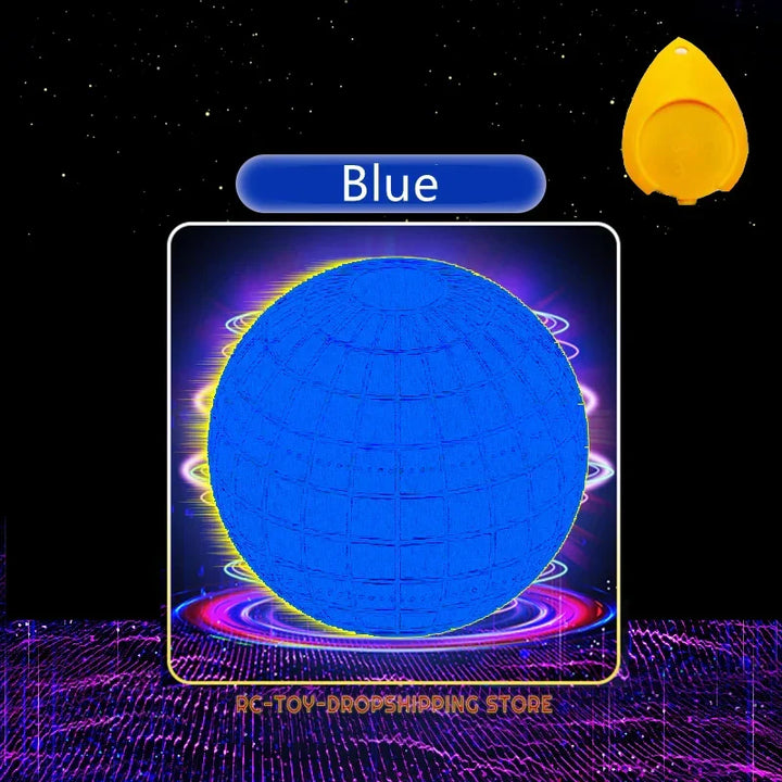 Versatile LED flying ball, a magical boomerang drone toy for kids, fun indoors or out, with bright lights.
