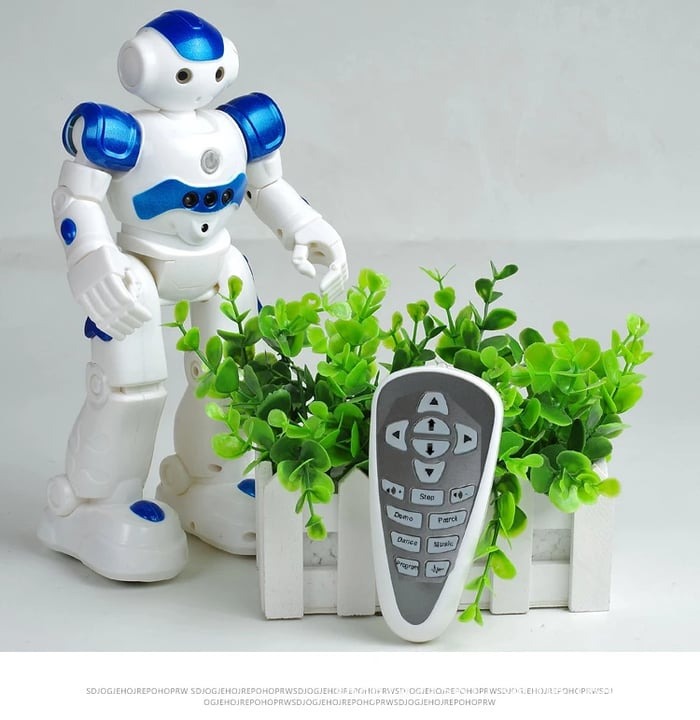 Children's smart robot toy with gesture control for interactive learning & play.