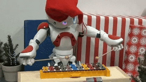 Full view of the Children's Smart Robot, an interactive learning & gesture control companion.