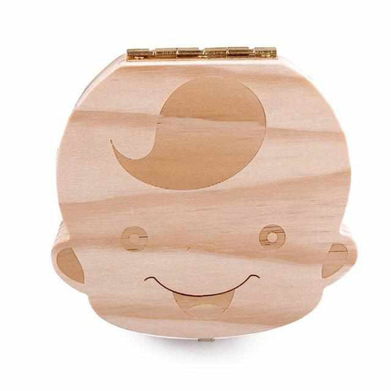 Adorable wooden tooth fairy box, ideal newborn or baby gift to cherish baby teeth & childhood memories, a unique kids souvenir.