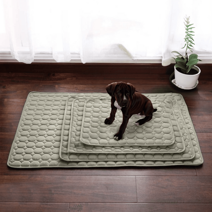 High-performance light blue ChillComfort 4x cooling mat for dogs, ensuring superior heat relief.