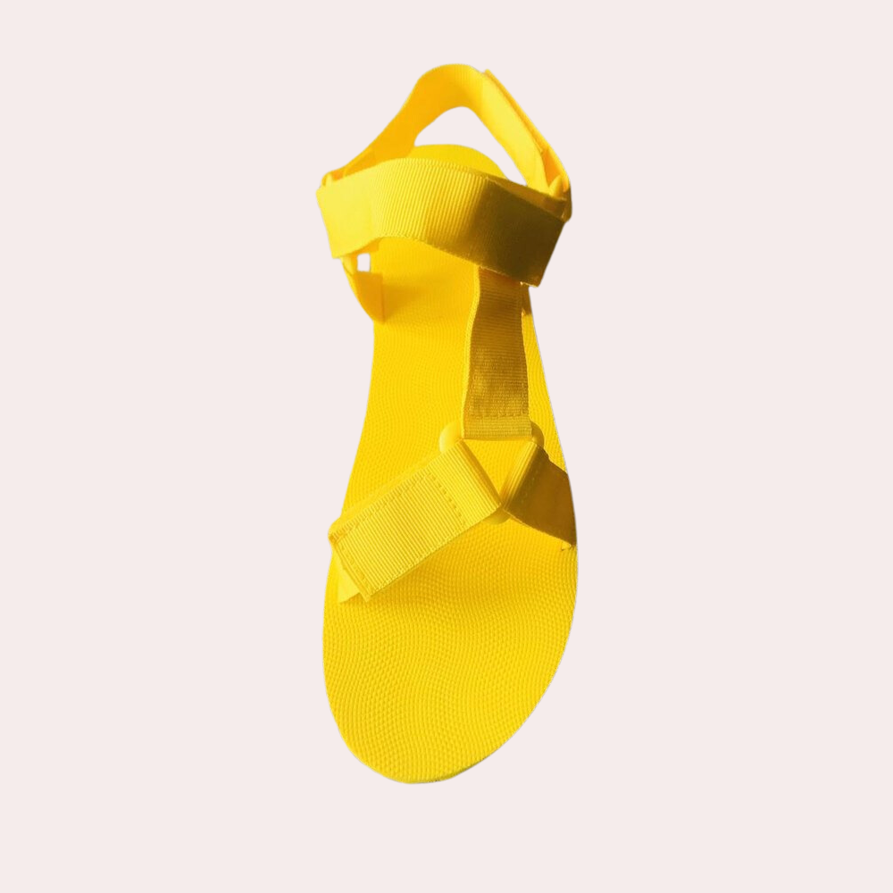 Stylish Chloe color block flat sandals for women, perfect casual summer footwear