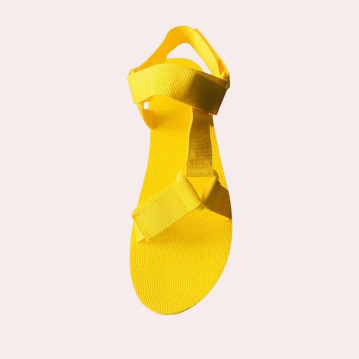Stylish Chloe color block flat sandals for women, perfect casual summer footwear