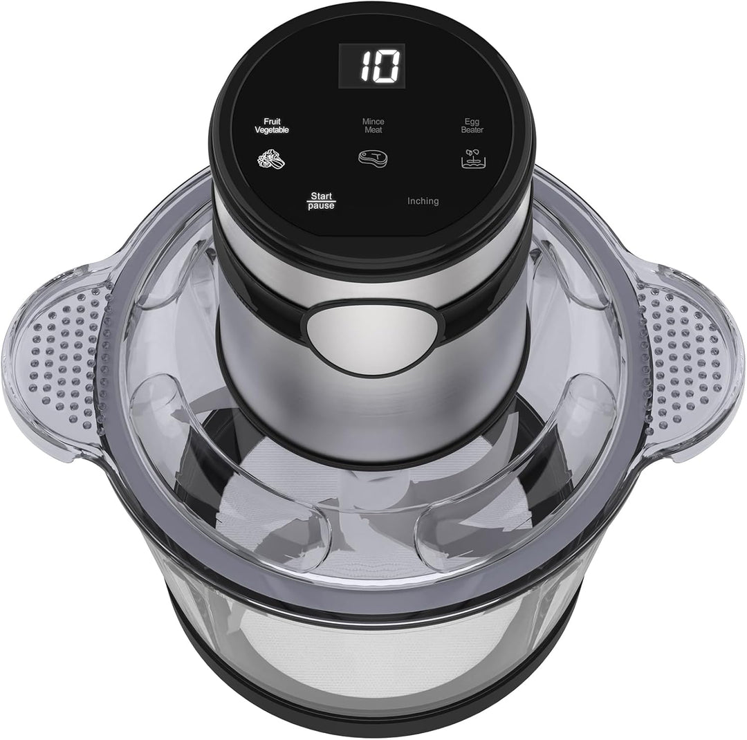 ChopPro professional food processor, high-quality glass bowl and responsive touch controls