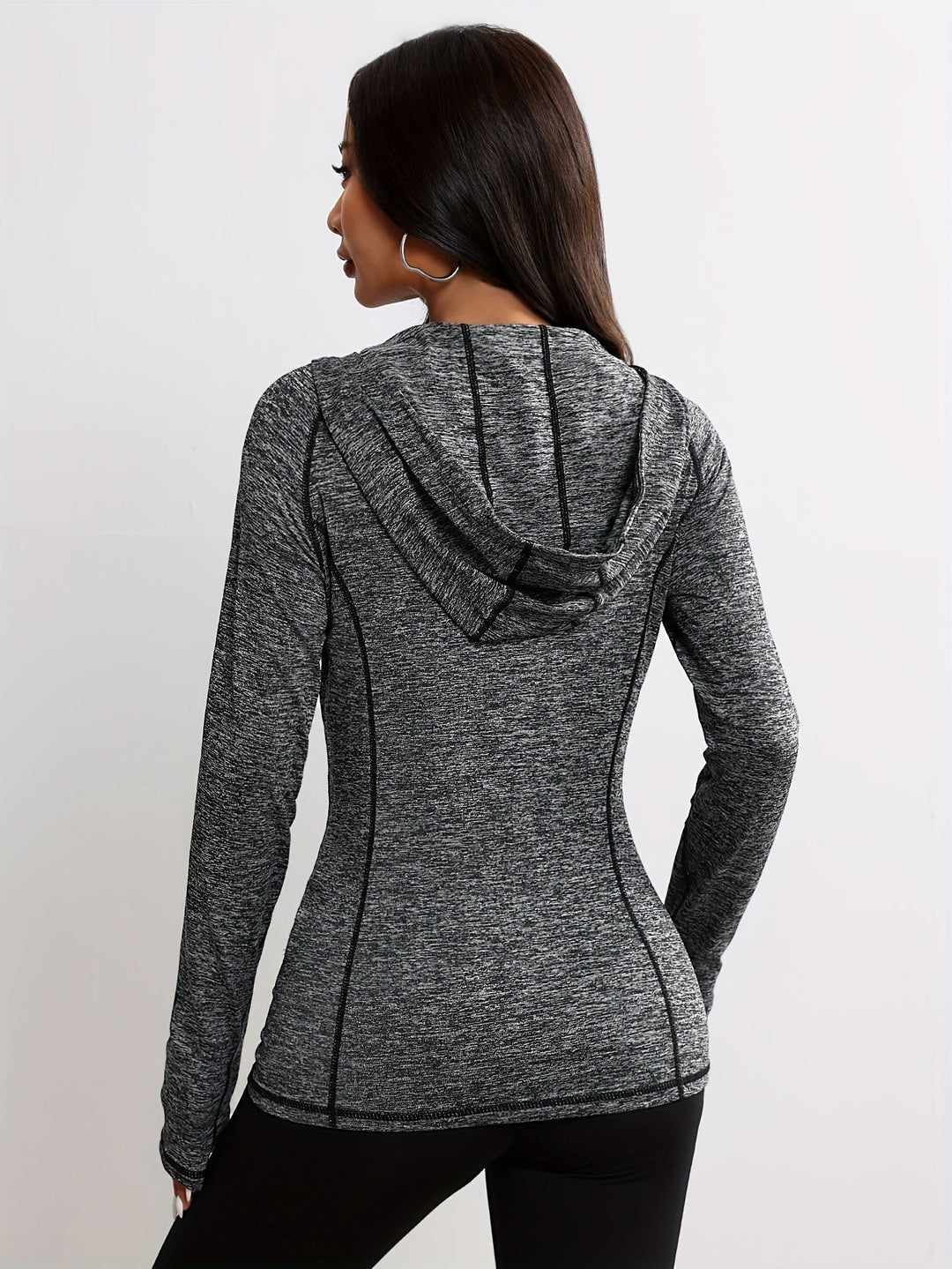 Athletic hooded jacket for women, Clarissa, made from a comfortable lightweight blend.