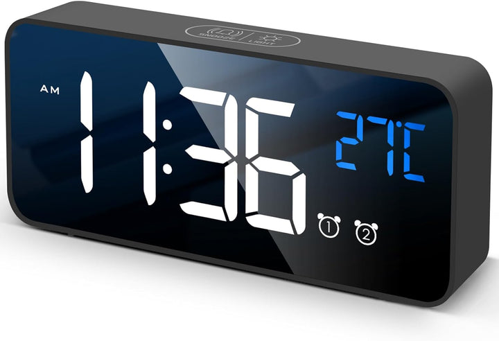 Claryon large display day clock, showcasing time and full calendar details