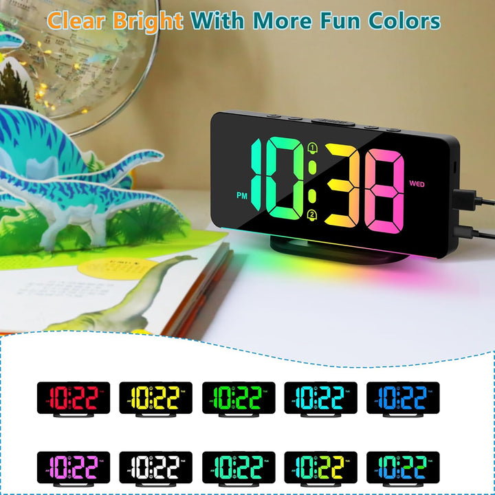 Digital calendar day clock with 19 customizable alarms, 11.5-inch screen