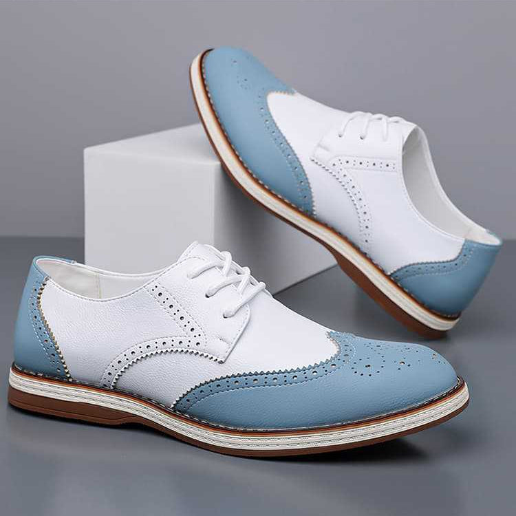 Versatile men's brogue dress shoes. Perfect for formal, office wear, or smart casual outfits. All-day comfort.