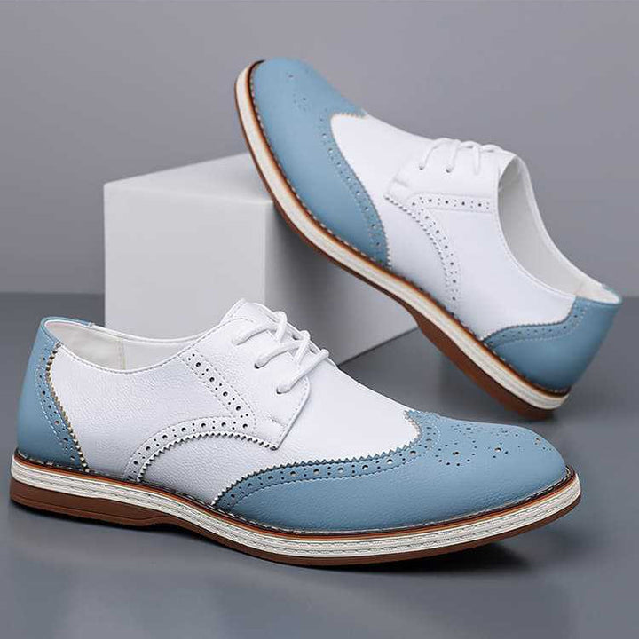 Versatile men's brogue dress shoes. Perfect for formal, office wear, or smart casual outfits. All-day comfort.