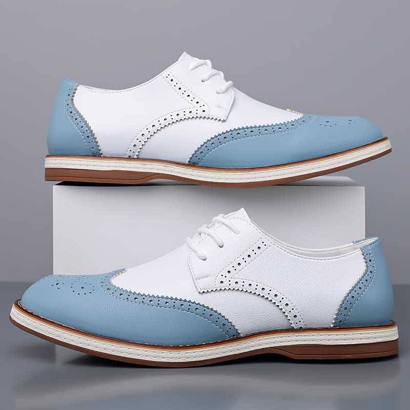 Comfort sole of men's classic brogue dress shoes. Designed for support and all-day wear in formal footwear.