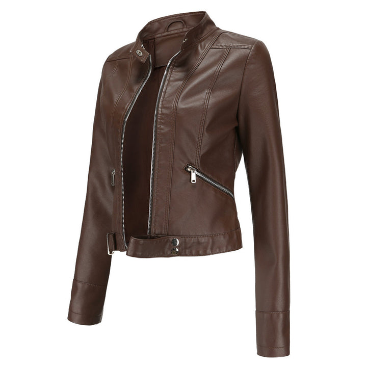 Women's versatile leather jacket, chic & classic for everyday style. A perfect statement piece.