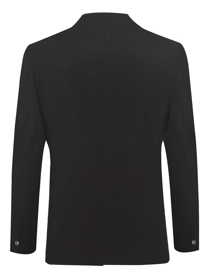 Versatile men's black blazer, effortlessly elevating formal, business, and smart casual looks.