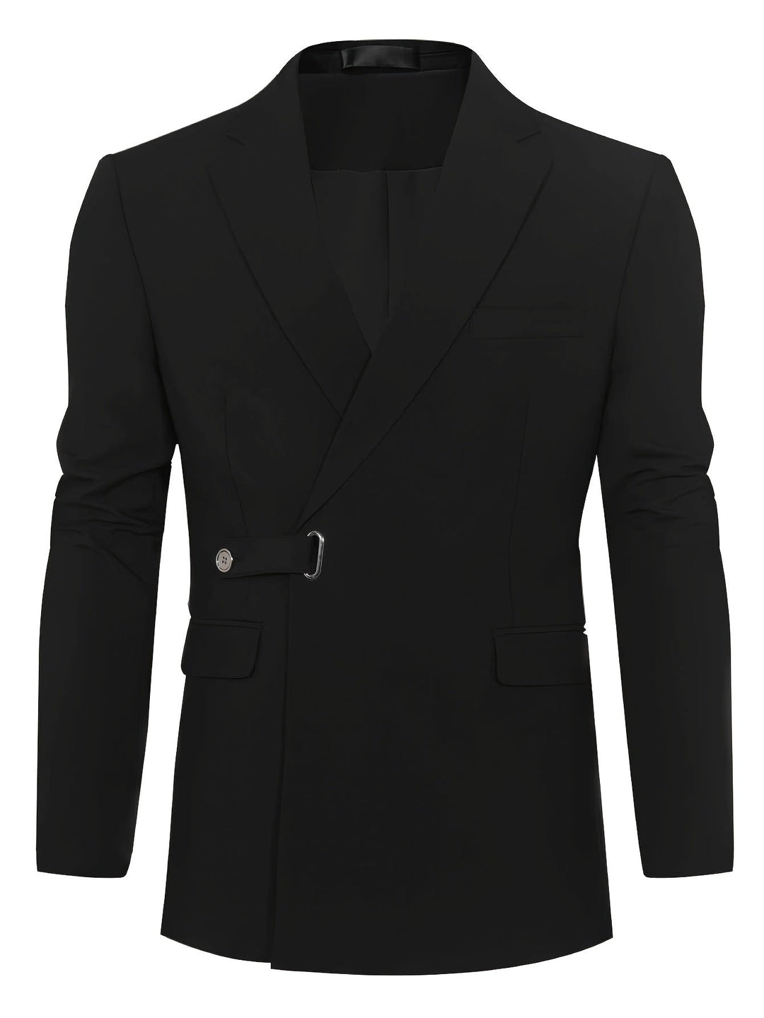 Elegant classic black men's blazer, a premium outerwear piece for comfortable and stylish men's fashion.