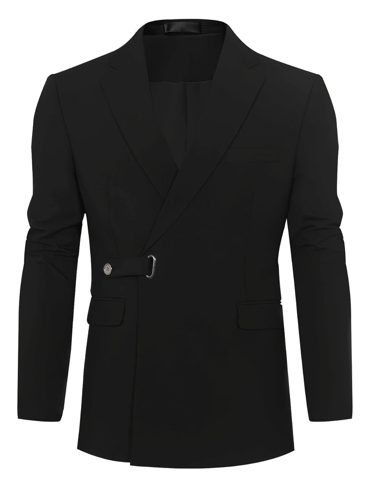 Elegant classic black men's blazer, a premium outerwear piece for comfortable and stylish men's fashion.