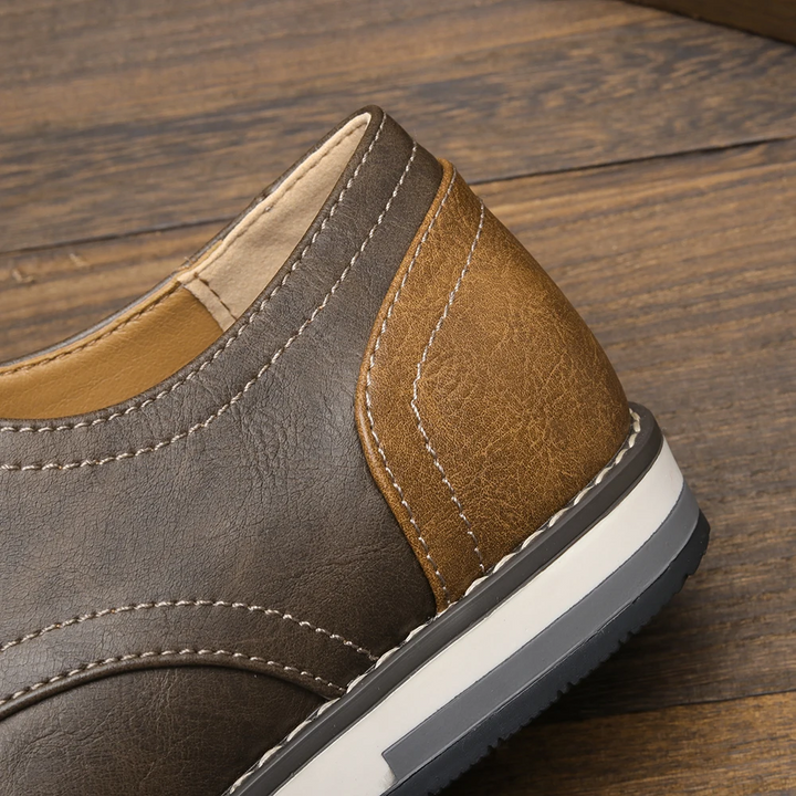 High-quality men's Derby dress shoes with durable leather, designed for sophisticated formal footwear.
