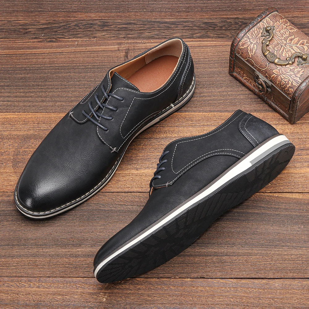 Professional men's Derby shoes, featuring a sleek design and comfortable construction for office wear.